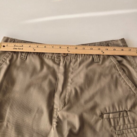 Roadblock Men's Khaki Cargo Multi-Pocket Shorts Size 32 - Picture 12 of 15